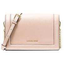 MICHAEL KORS Jet Set Letter Logo Flip Solid Color Chain Leather Shoulder Crossbody Bag Large Women's Soft Pink rožinė