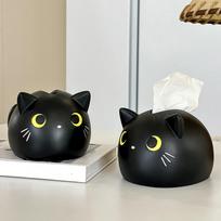 Creative Cat Shaped Tissue Box Cover Desktop Napkin Holder for Home Living Room Table Use Durable Material Unique Design one size juoda