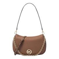 MICHAEL KORS Nolita metal logo cowhide saddle bag shoulder bag medium women's brown auksas