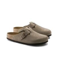 Birkenstock Boston Unisex Suede Versatile Closed Toe Clogs Taupe Narrow Fit 560773 36