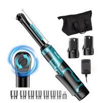 SEESII 6  Extended Ratchet Wrench 3/8 Cordless Electric Wrench 55Nm 12V Rechargeable Angle Wrench Car Repair Tools w/2 Batteries Ratchet Wrench