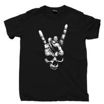 Kaukolė Rago Ženklas T-shirt Sunkiojo Metalo Roko N Rolo Grupės Tatuiruotė Marškinėliai S įvairiaspalvis