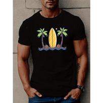 European Sizes Surf Men's Short Sleeve T-shirt Summer T-shirt Top S įvairiaspalvis