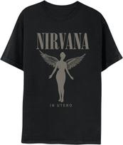 Nirvana in Utero Distressed Logo Adult Short Sleeve T Shirt 90s Grunge Music Vintage Style Graphic Tees S įvairiaspalvis