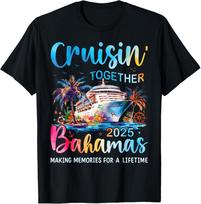 Cruisin Together Bahamas 2025 Family Cruise Bahamas Vacation T-Shirt Unisex T-Shirt S įvairiaspalvis