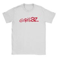Gorillaz Teptukas Raudonas Logotipas Vyriški Muzikos Grupės Punk Rock 90-ųjų Y2K Humoras Grynos Medvilnės Marškinėliai Apvalia Iškirpte Trumpomis Rankovėmis Marškinėliai Dovana S įvairiaspalvis