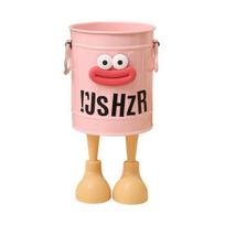 Pen Holder Cartoon Style Large Mouth Long Legs Shape Pen Organizer Large Capacity Office School Stationery Supplies rožinė