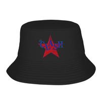 The Clash Distressed Offset Star Graphic  Bucket Hat  Hawaii FisherUnisex Caps For Unisex Fishing Visor Hats Portable Printed Cap One Size