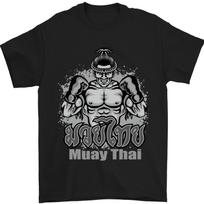 Muay Thai Boxing MMA Martial Arts Kick Mens T-Shirt 100% Cotton S įvairiaspalvis