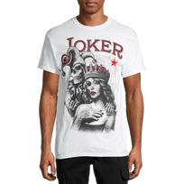 Joker Pin Sketch Mens White Shirt New S,M, XL S įvairiaspalvis