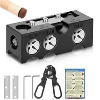 Multi Functional Billiard Cue Tip Repair Tool 11 in 1 Kit with Plastic Tip Scissors and Paper Box Storage for Pool Cue Maintenance One Size juoda