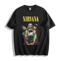 Nirvana Band T-Shirt Mens Womens Tees Top - Vibrant Pop Art Trio Design Unisex Tee XL