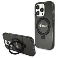 Etui Guess Ring Stand Script Glitter Magsafe Do Iphone 13 Pro Max,  Czarne