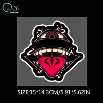 Personalized creative Sukuna cool design car sticker, personal symbol anime car and motorcycle decoration sticker 15x14.3cm