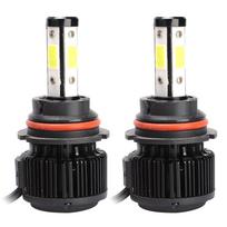 2Pcs 9007 LED Car Headlight Bulbs 6000K Cool White High Low Beam Conversion Kit