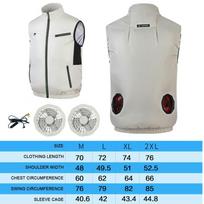 Cooling Vest Ice Fan Vest Heat Resistant Sleeveless Workwear 3 Gear Wearable Cooling Fan Vest for Summer Camping Fishing M balta