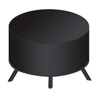Atsparus vandeniui Juodas 210D Oksfordo audinio Lauko Mažas Židinys Dulkių Dangalas 112x61 cm black