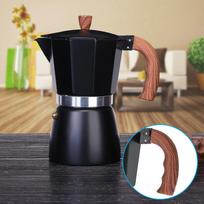 Popular Aluminum Moka Pot for Home Use: Italian Portable Espresso Drip Coffee Maker 150ml - 3 cups juoda
