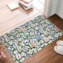 Mahjong Tile Pattern Doormat Non-Slip Entrance Bath Kitchen Floor Door Mat  Toilet Rug Carpet Footpad 40cmx60cm