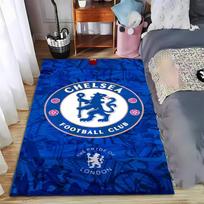 Chelsea futbolo klubo logotipas kilimas, mėlynas liūto raštas gerbėjų dekoravimui. Tinka naudoti kaip neslystantis kilimėlis svetainės, miegamojo sofoms. 40x60cm( 15x23in )