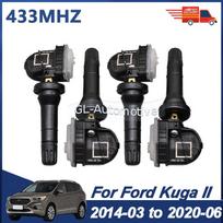 4 vnt. padangų slėgio stebėjimo jutiklis Ford Kuga II 2014-2020 TPMS jutikliui EV6T-1A180-CB EV6T-1A180-CC EV6T-1A180-CE 433MHz For Ford Kuga II