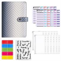 Bill Organizer Binder Pockets Money Saving Binder Notebook A6 Notebook Budget Binder Budget Planner Black set