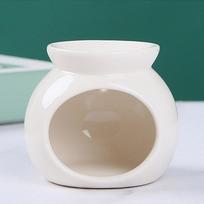 Porcelianinis aromatinis degiklis eterinių aliejų krosnis Mini žvakių laikiklis Vienspalvis Keraminis amatai Aromaterapinis difuzorius Namų dekoras balta