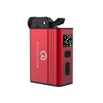 Portable Electric Air Pump for Bike Tires with Digital Screen Pocket Bike Tire Inflator fits Clik Schrader Presta Dunlop Valves E3-MINI-G-red