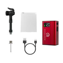 Electric Bicycle Pump Smart Air Inflator with Digital Screen for MTB/Road Bike fits Schrader/Presat/Dunlop/Clik Valves E3-Team-V5-Red