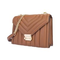MICHAEL KORS Whitney luggage series chain solid color flip sheepskin envelope bag crossbody bag shoulder bag small size women's camel ruda