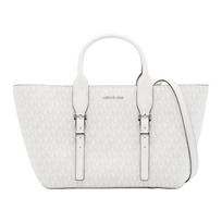 MICHAEL KORS Moore brand logo presbyopia printed all over PVC Tote bag Tote bag shopping bag shoulder handbag small size women's white balta