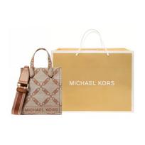MICHAEL KORS handbag Gigi letter logo diamond lattice chain print fabric Tote bag Tote shopping bag hand-held shoulder crossbody bag Original box ruda