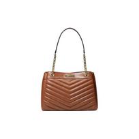 MICHAEL KORS Whitney Metal Brand Logo Polyurethane Handbag Medium Women's Brown auksas