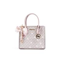 MICHAEL KORS handbag [Customized bag] Butterfly shadow, Iduo, hand-painted graffiti, bow pendant, sweet and cute, elegant Pink peach bubbles rožinė