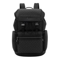 MICHAEL KORS Jet Set Brand Embossed Design Artificial Leather Backpack Men's Black juoda