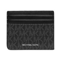 MICHAEL KORS Hudson Iconic Logo Print Presbyopia Details Artificial Leather Card Holder Men's Black juoda