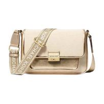 MICHAEL KORS Brand Logo Cotton and Polyester (Polyester) Crossbody Bag Medium Women's Gold auksas