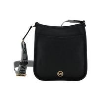 MICHAEL KORS Fashionable and simple solid color logo leather messenger bag crossbody shoulder bag women's black juoda