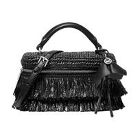 MICHAEL KORS Jana silver-tone metal details polypropylene crossbody tote mini women's black juoda