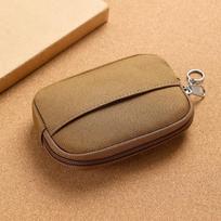 Oxford Cloth Coin Purse Card Holder Mini Earphone Storage Bag Practical Card Pouch  Student chaki