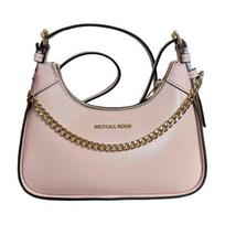 MICHAEL KORS Wilma simple solid color logo leather armpit bag crossbody shoulder bag women's pink rožinė