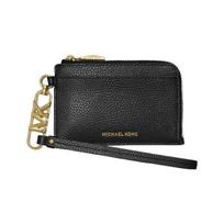 MICHAEL KORS Easy to carry, zipper closure, cowhide card holder, small size, women's black juoda