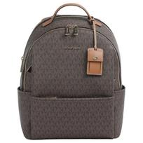 MICHAEL KORS Sable Brand Logo Classic Artificial Leather Patchwork Backpack Medium Women's Brown ruda