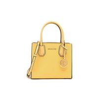 MICHAEL KORS handbag Mercer Solid Color Logo Pendant Pebbled Zipper Closure Leather Tote Bag Tote Bag Shopping Bag Shoulder Crossbody Regular Women's geltona