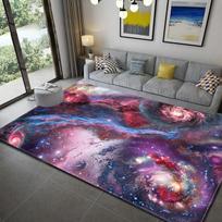 3D Galaxy Space Print Carpet Living Room Home Decor Bedroom Bedside Rug Kitchen Bathroom Anti-Slip Floor Mat Hallway Doormat 40x60cm 16x24 inch