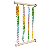 Chew-Proof Sugar Glider Climbing Toys Wobble-Free Colorful Chains Mice Rope Swing Stand Interactive Wear Resistant -