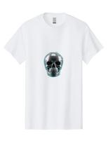 Disco-Ball-Skull-2 Mens Graphic Tee, 100% Cotton, Casual Summer Wear S įvairiaspalvis