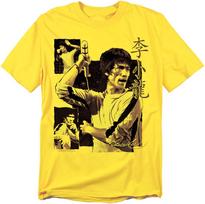 Popfunk Bruce Lee Game of Death Jumpsuit Collage Unisex Adult T Shirt S įvairiaspalvis