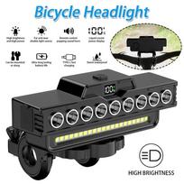 Rechargeable Bicycle Headlight LED Bike Front Light MTB Road Bike Handlebar Flashlight Outdoor Night Riding Cycling Safety Lamp 9LED Bike light