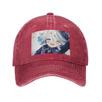 Furina Genshin Impact Denim Fabric Cap Casual Baseball Caps Adjustable Hat Summer Unisex Baseball Hats One Size